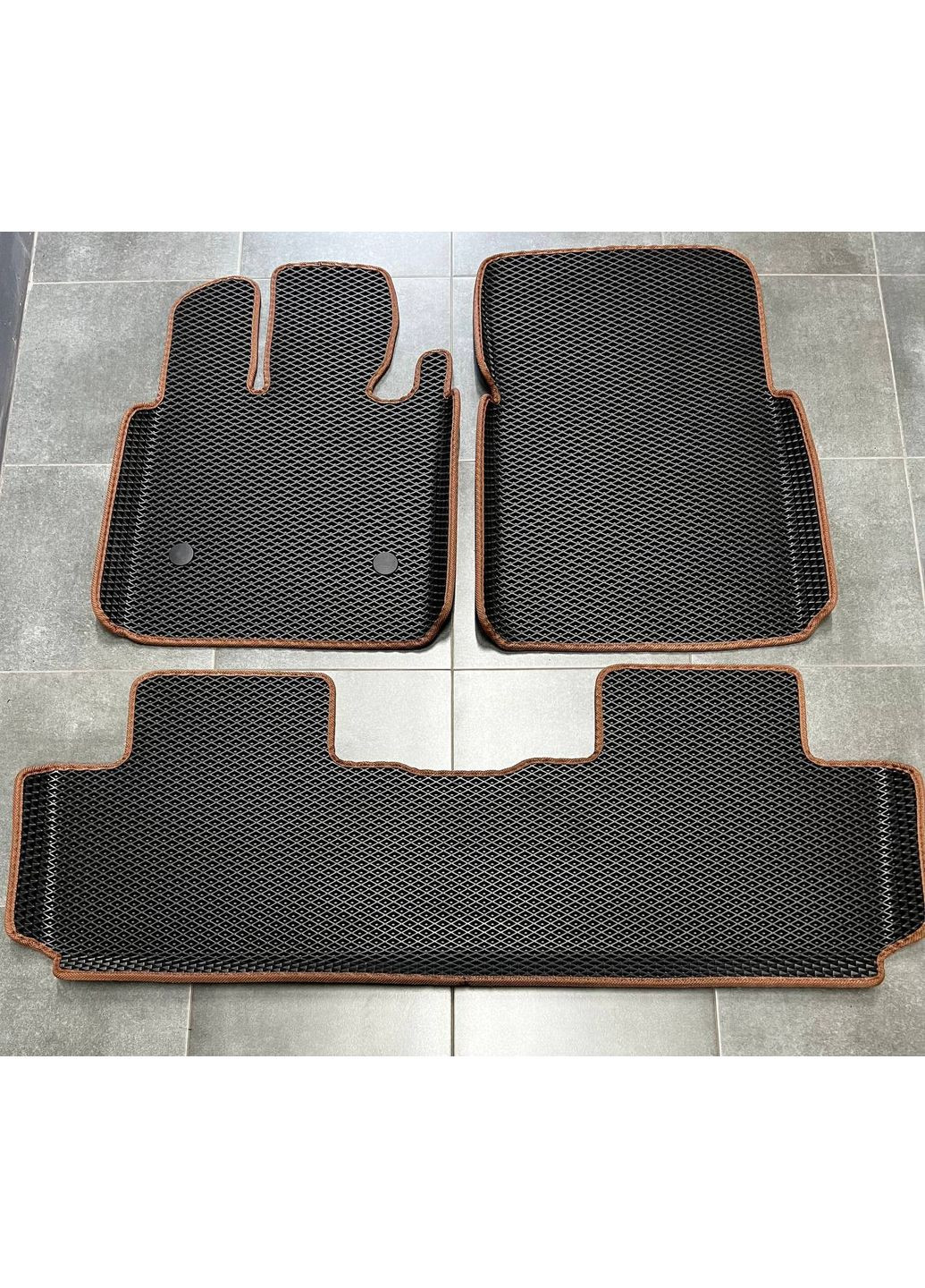 Коврики с бортиками в салон для BYD Song Plus, Чёрные Eva (360614641)