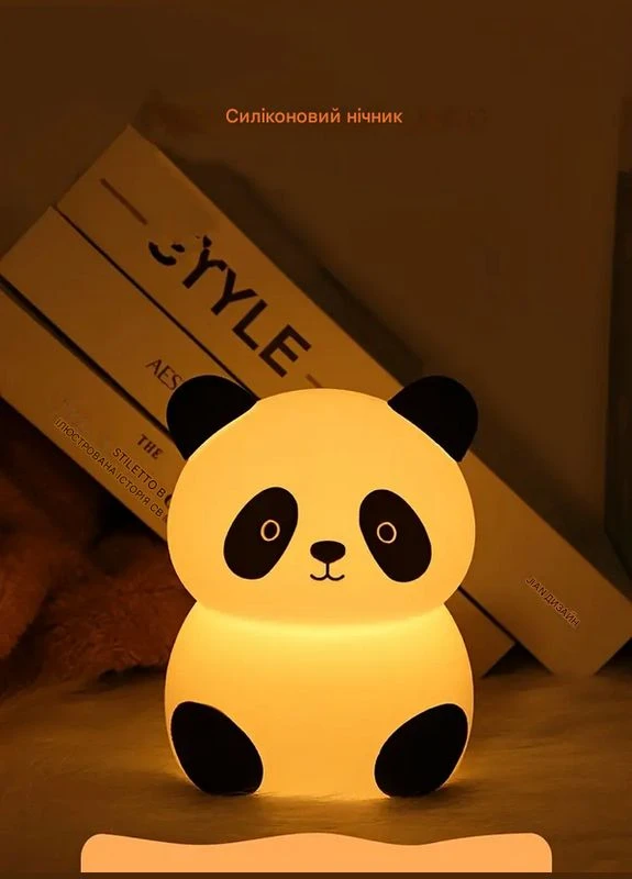 Силіконовий акумуляторний нічник Panda USB LED PS-1266 No Brand (308210798)