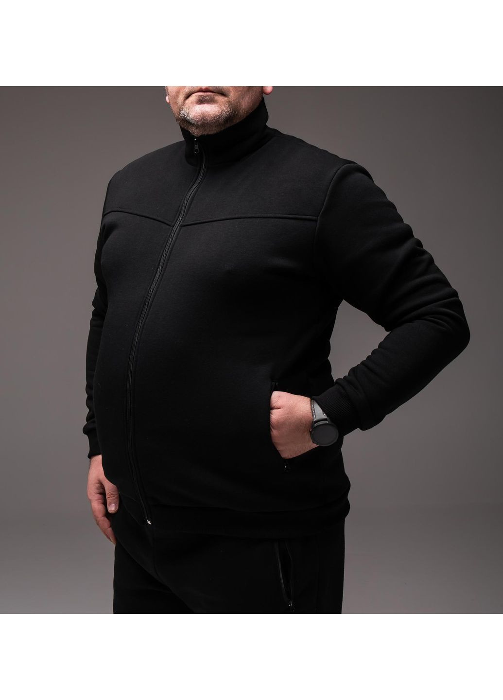 Спортивный костюм мужской утепленный большие размеры н No Brand (366089877)