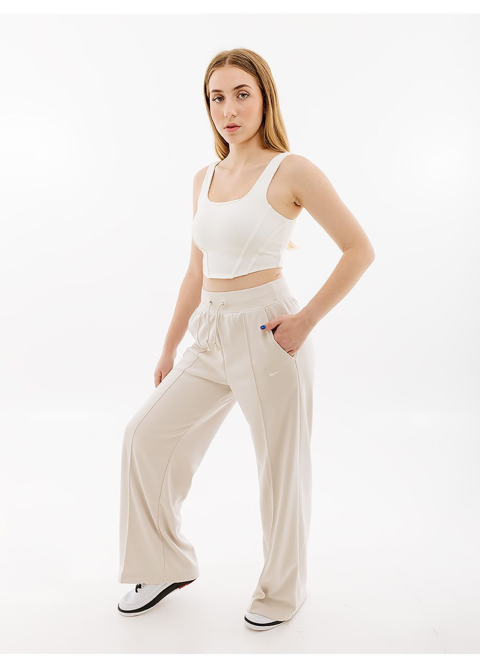 Жіночий Топ NS CORSET BRA Бежевий Nike (282317342)