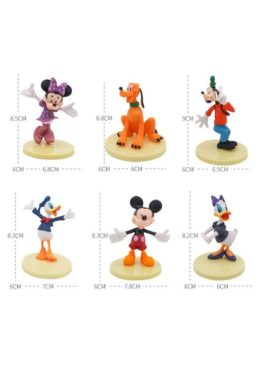 Микки Маус фигурки Mickey Mouse Disney Дисней Дональд Дак набор фигурок 79 см 6шт Shantou (294207472)