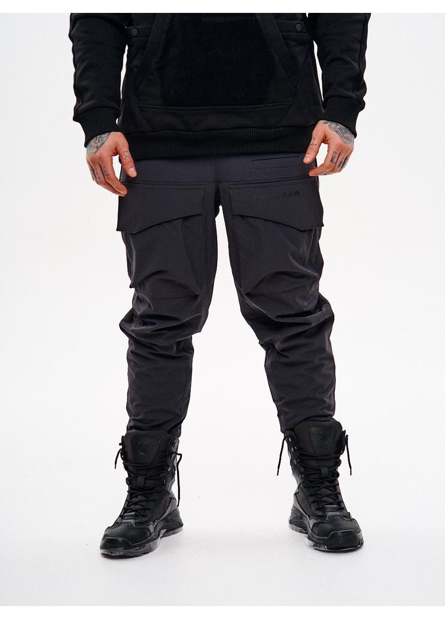 Карго штани з нейлону на мікрофлісі "Один", сірий Vakko (373714159)