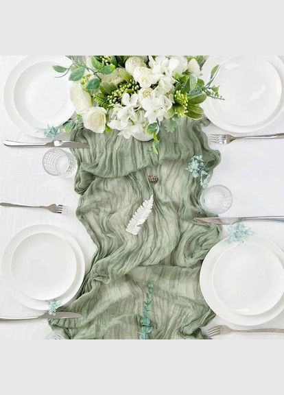 Дорожка ранер Leeseph 90х400 см зелена Malva (300860418)