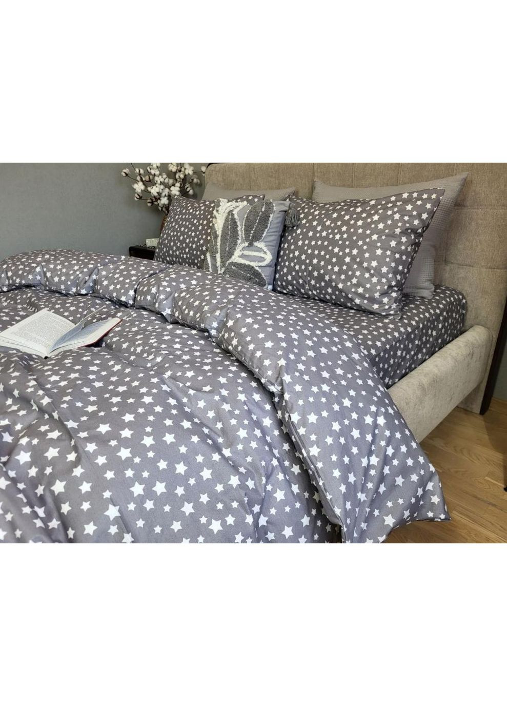 Постільна білизна з резинкою Зоряна ніч, ранфорс Евро розмір, наволочки 70/70 No Brand (364219816)