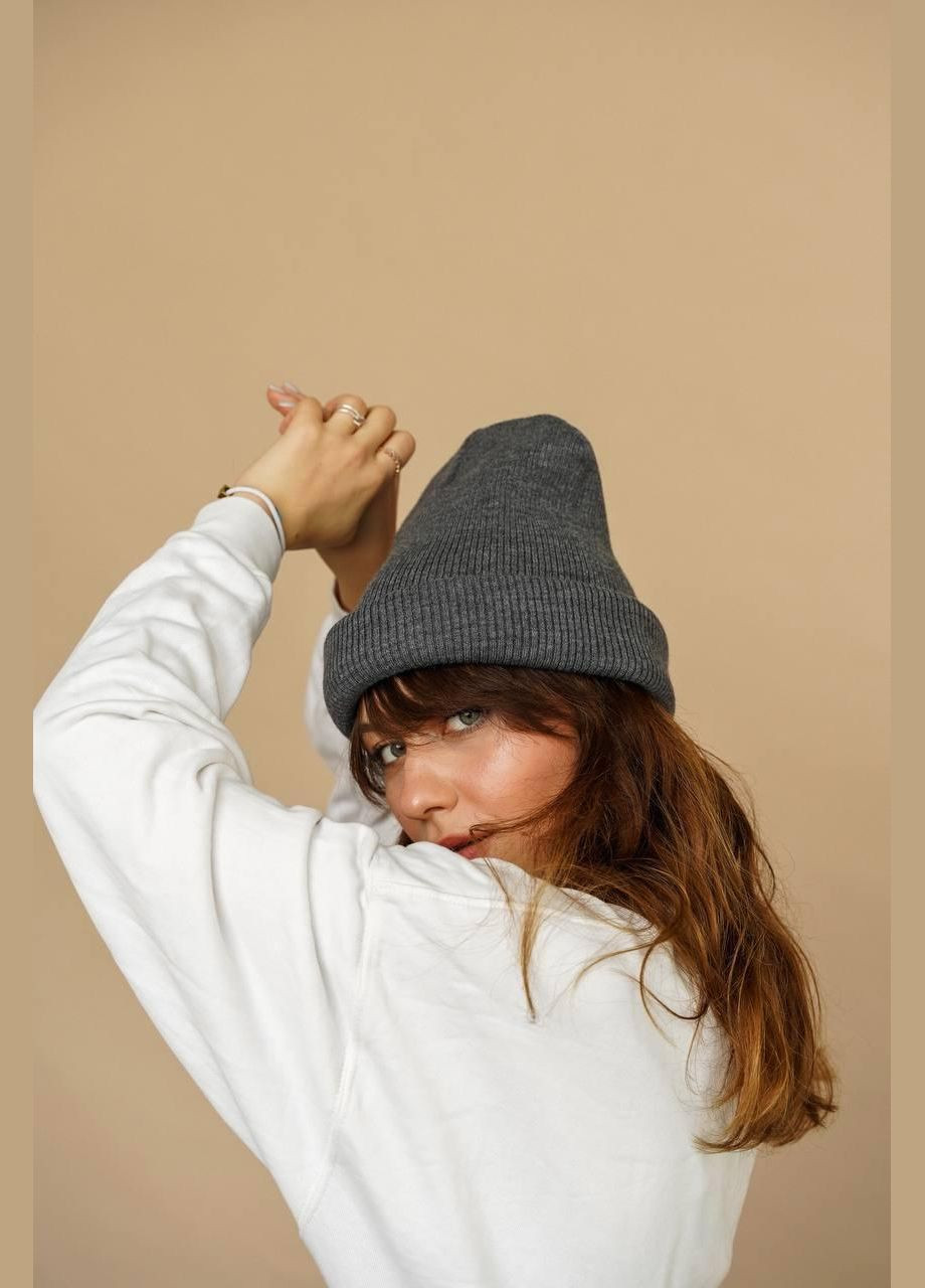 Шапка жіноча - біні, однотонна, м'яка та зручна JUGO SLOBO STREET (304028322)