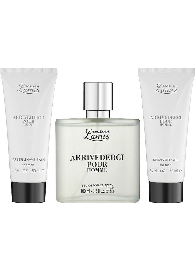 Набор для мужчин Arrivederci (Туалетная вода 100 мл. Гель для душа 50 мл. Бальзам после бритья) Creation Lamis (331905927)