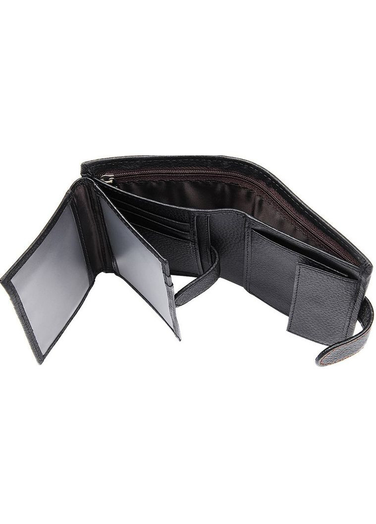 Гаманець чоловічий Шкіряний 14591 Чорний Vintage (306882188)