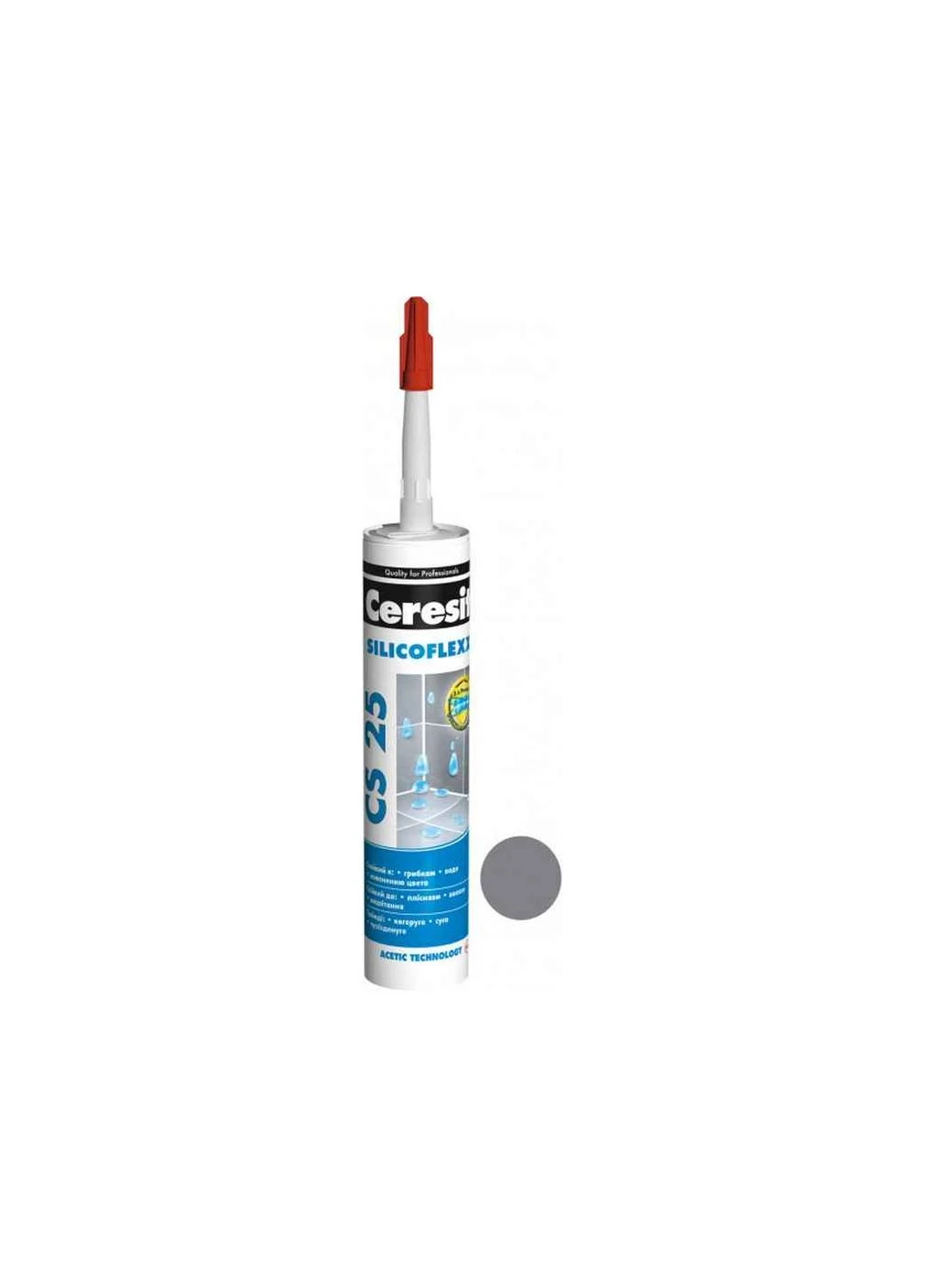 Силиконовый шов MicroProtect CS25 280мл (серый) ТМCeresit No Brand (387822212)