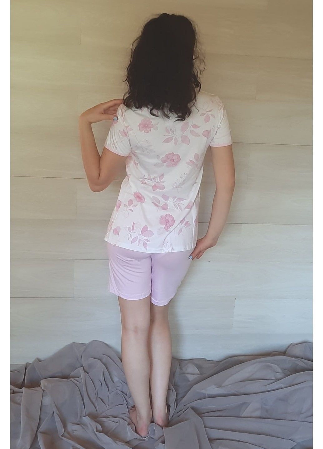 Світло-рожева 7220 піжама жіноча трійка Vilfram