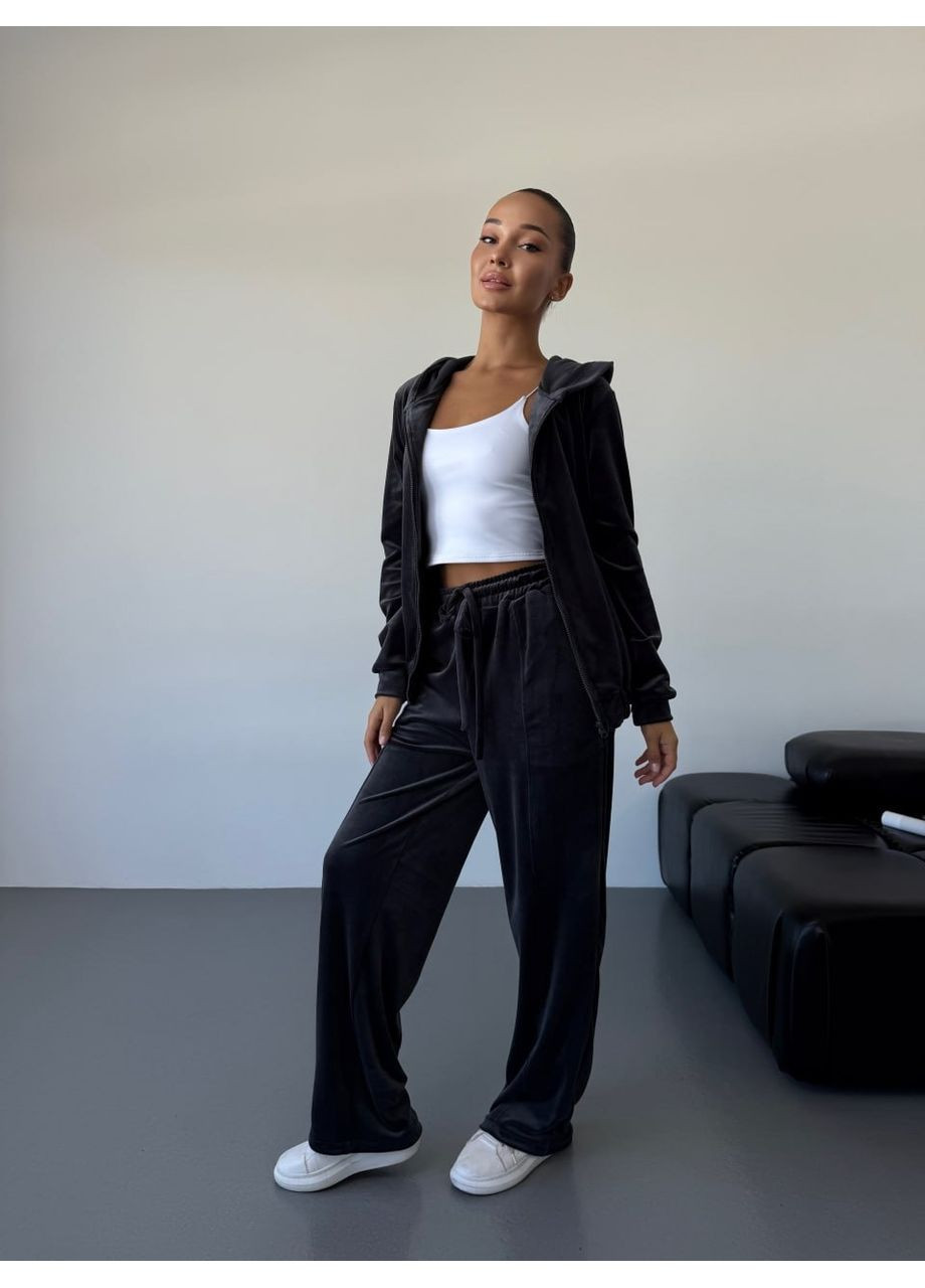 Костюм (кофта, брюки), цвет Темно-серый Fashion (361310403)