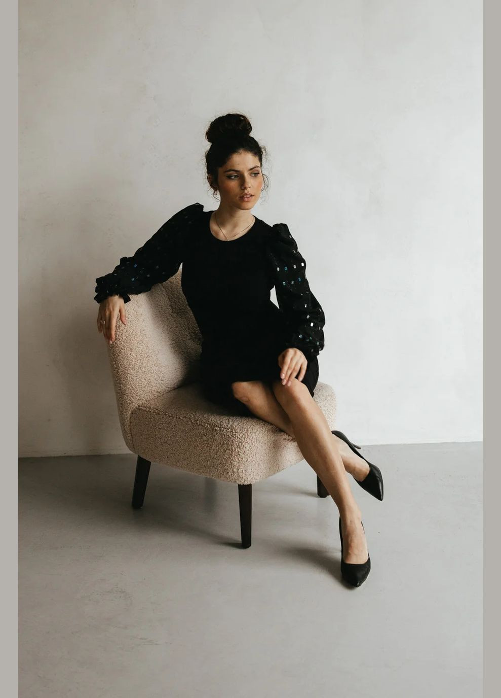 Черное праздничный, коктейльное, вечернее платье Seventeen