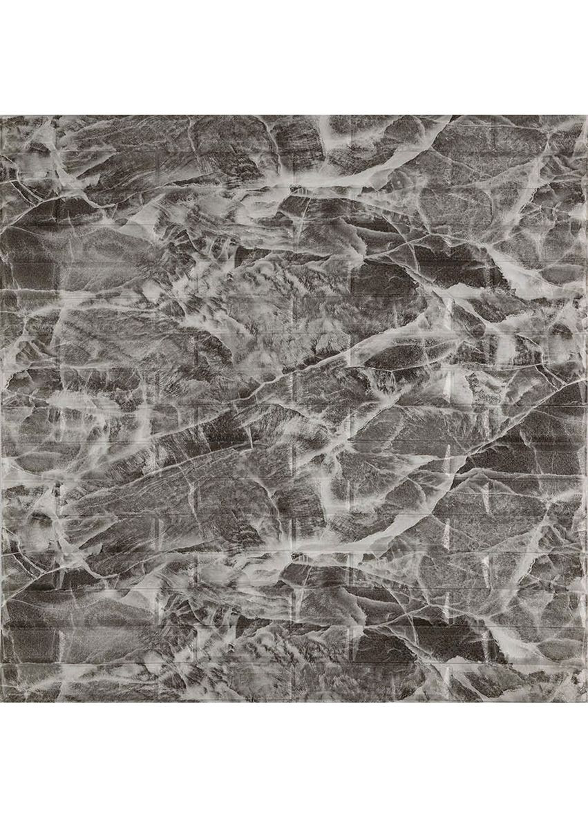 3D панель самоклеюча кладка 700х770х7мм Чорна-біла (330) SW-00000674 Sticker Wall (362115451)