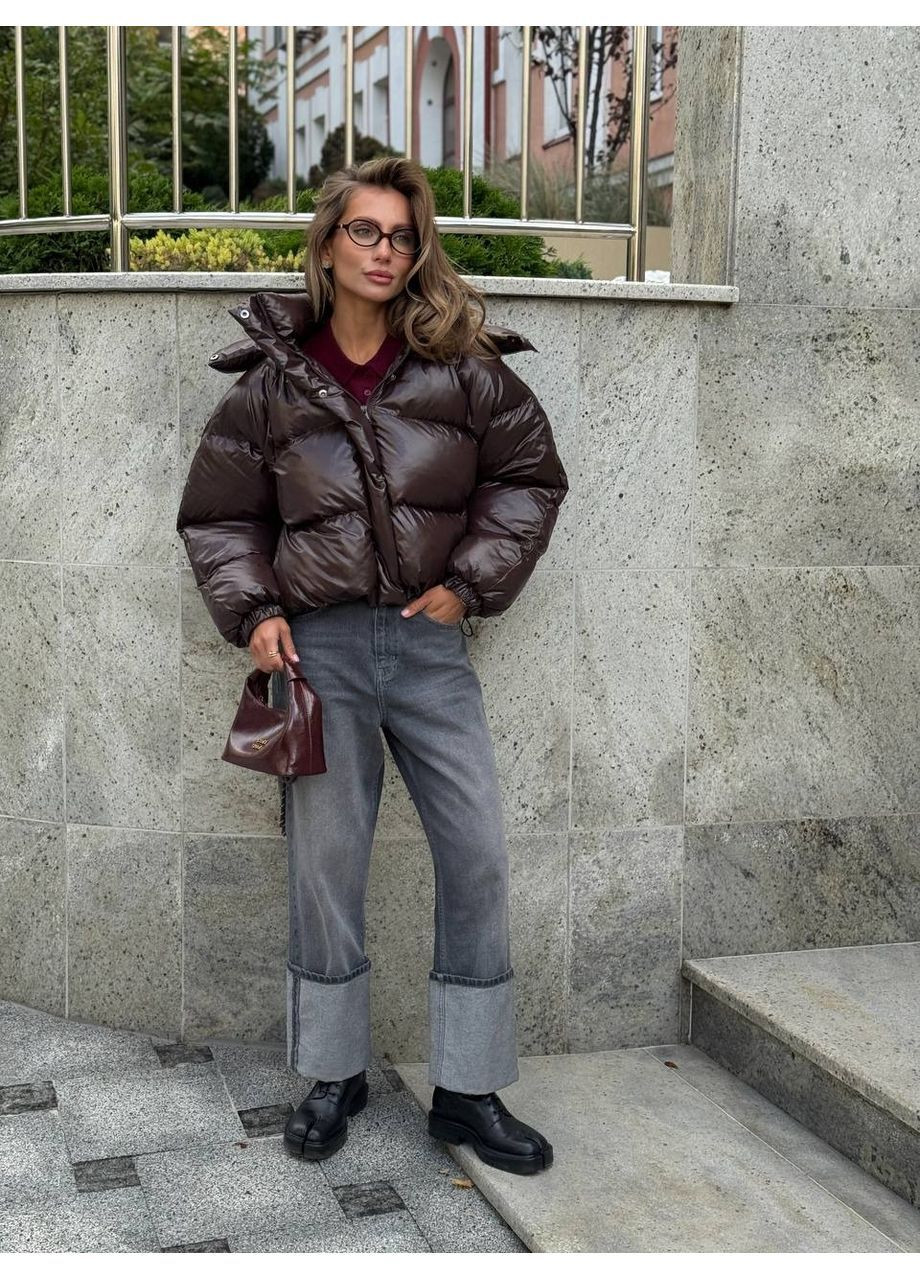 Коричневий зимній Пуховик milirud