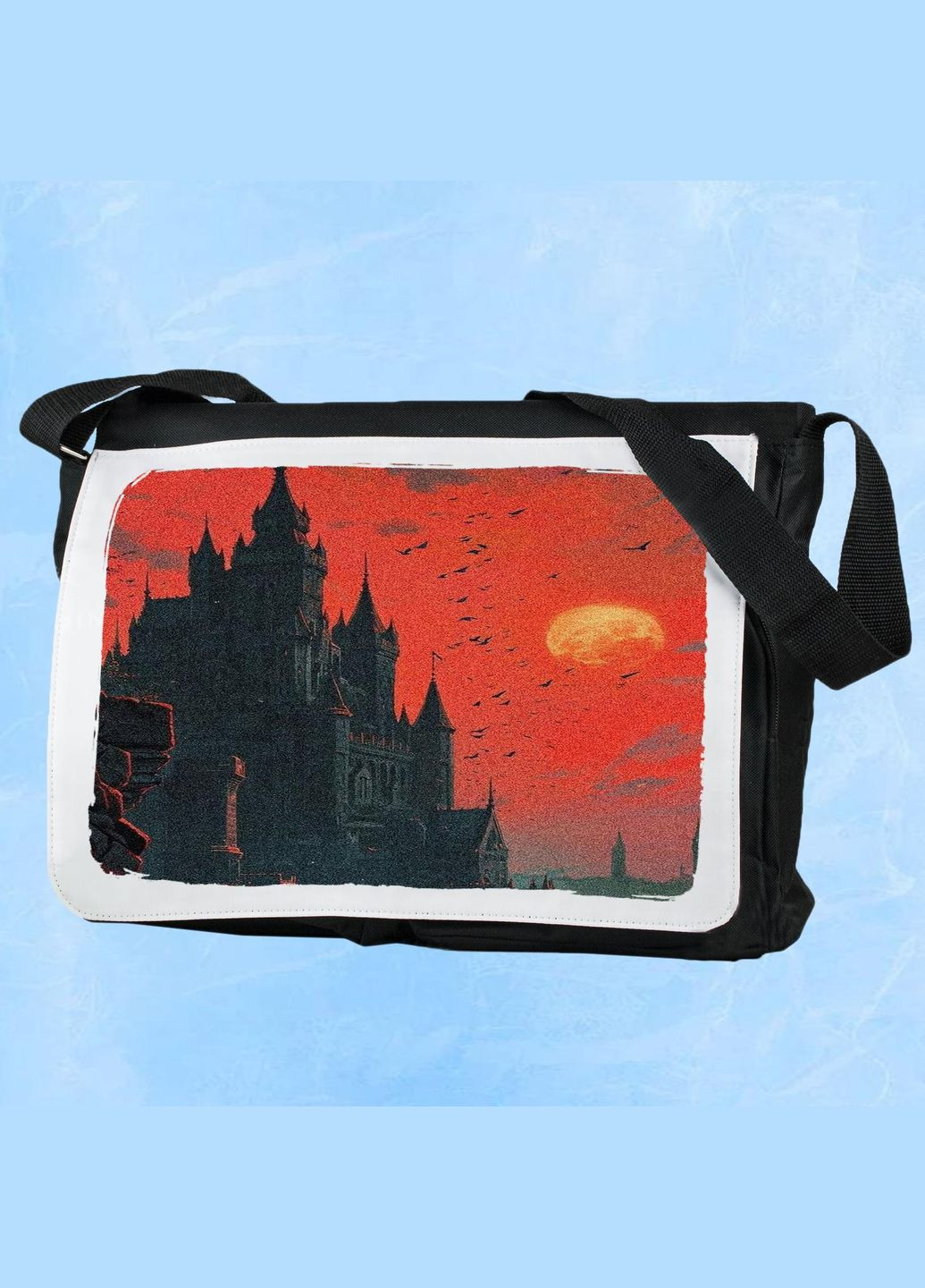 Мужская (женская) сумка через плечо для спортзала дорожная универсальная Art #243 Черный No Brand (322119179)