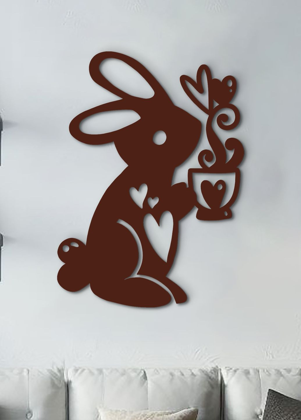 Современная картина на кухню, декор для комнаты "Солнечный зайка", оригинальный подарок 40х30 см Woodyard (291842127)