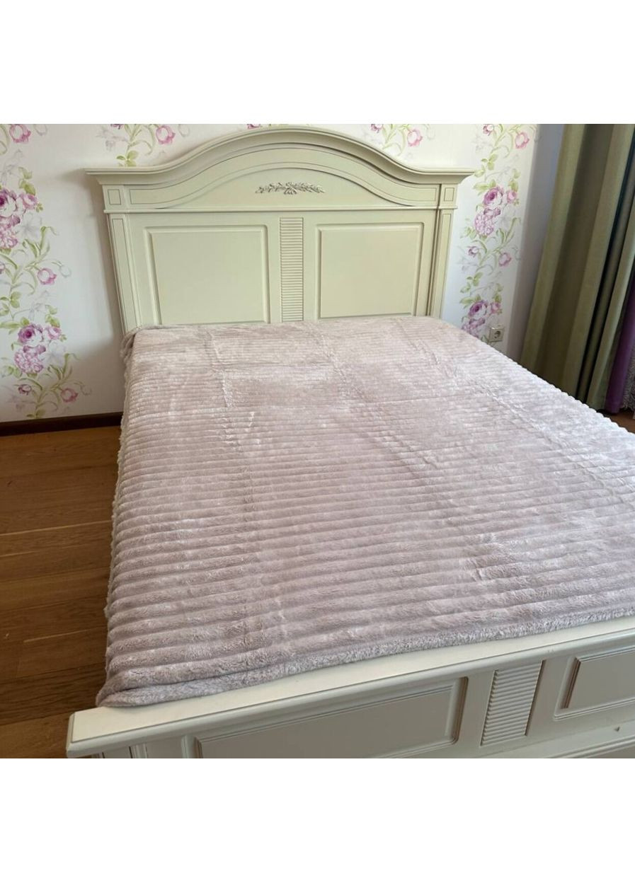 Плед-покрывало флисовый полуторный 150х210 светло-розовый Шарпей SHRP7 Koloco (360407051)