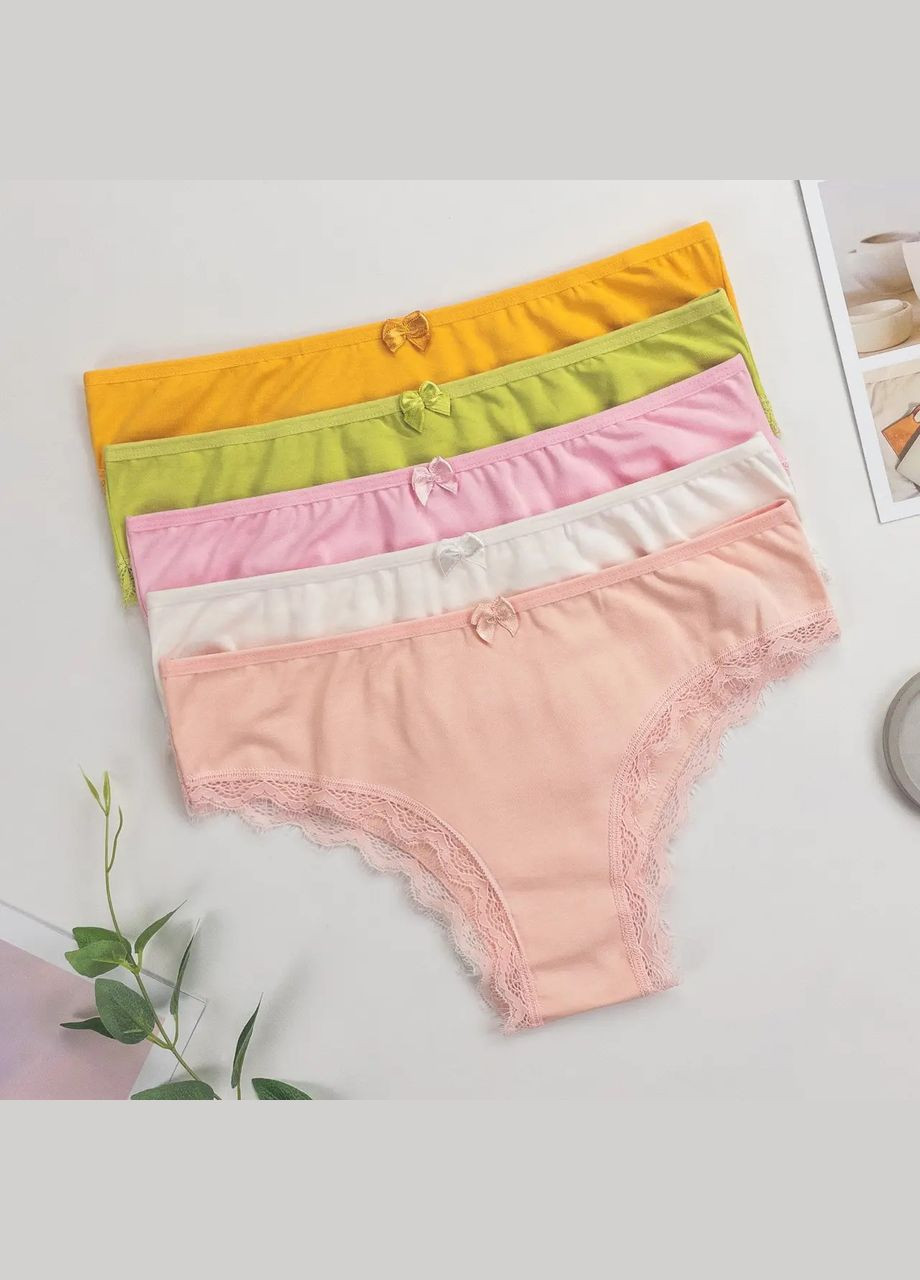 Женские трусы-бразилиан, кружево 5 шт. Nicoletta (342119957)