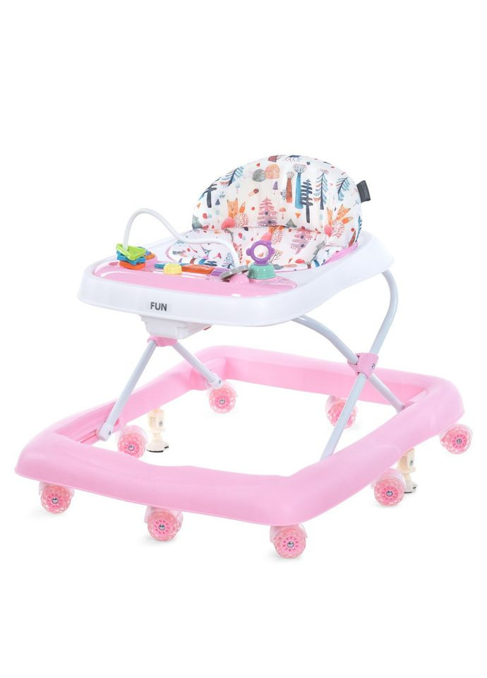 Ходунки дитячі FUN ME 1184 Pink, світлові та звукові ефекти El Camino (366975840)