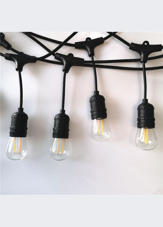 Уличная гирлянда с ретро лампами LED Edison 15шт 220V 10 метров с переходником SunLamp (304610425)