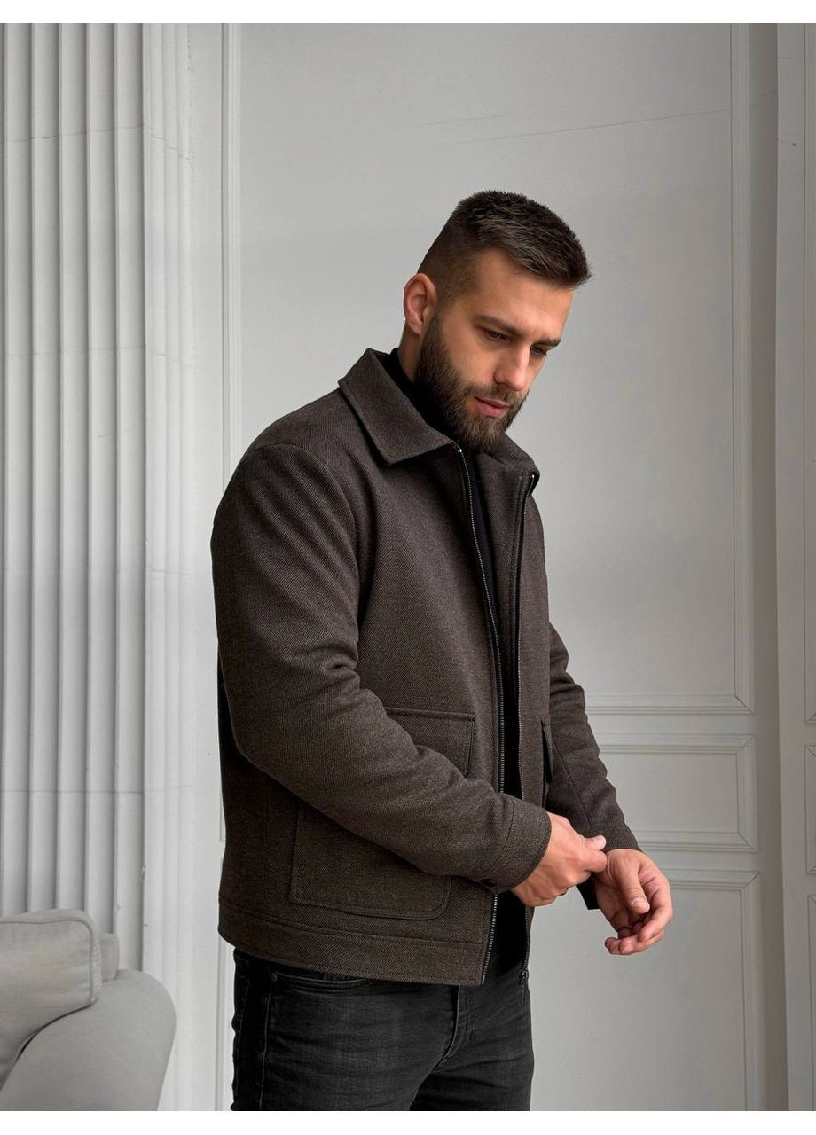 Коричнева зимня чоловіче зимове пальто SK