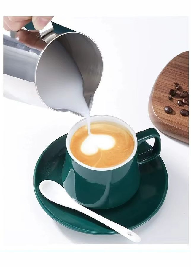 Молочник для вспенивания молока питчер из нержавеющей стали, 600 мл, пенообразователь для эспрессо-капучино, латте No Brand (338854657)