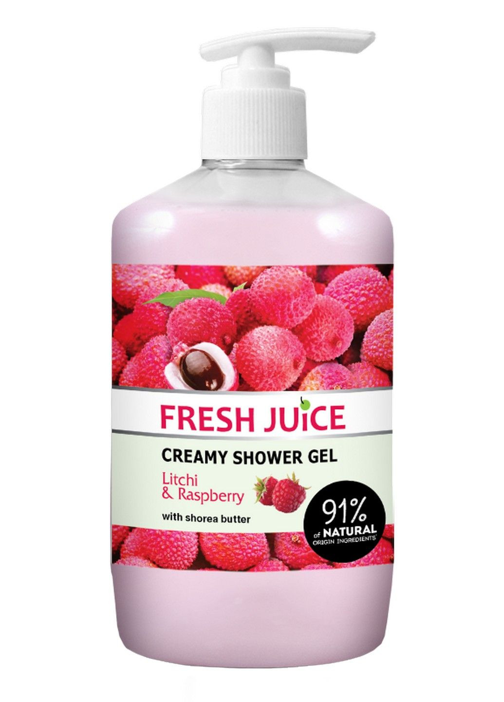 Крем-гель для душа Litchi & Raspberry 750 мл Fresh Juice (283017509)