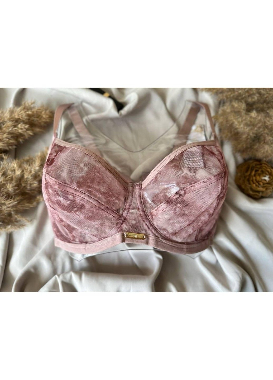 Пудровий бюстгальтер без поролону 11596 пудровий Lanny Mode