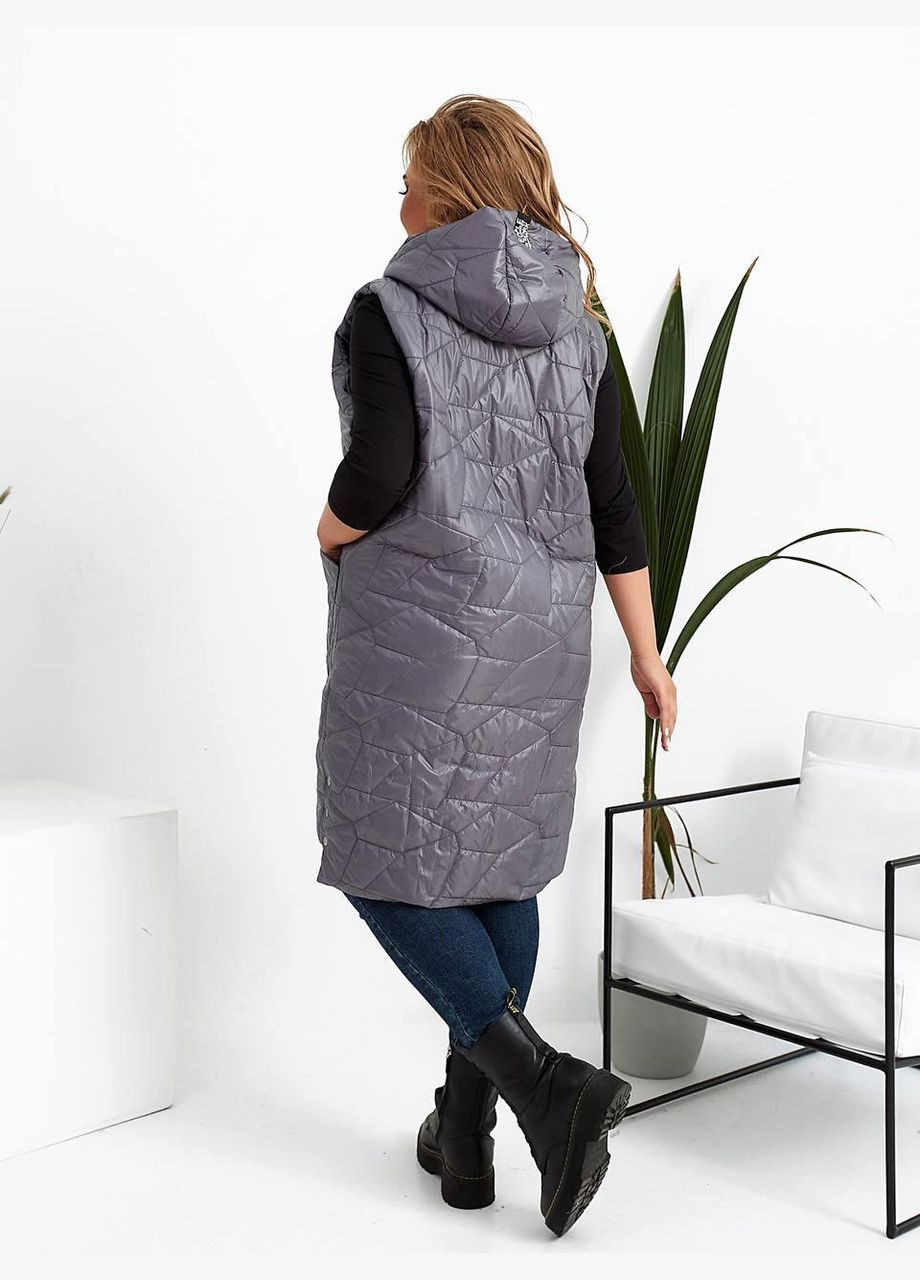 Жіночий жилет прямого крою чорного кольору New Trend (304988946)