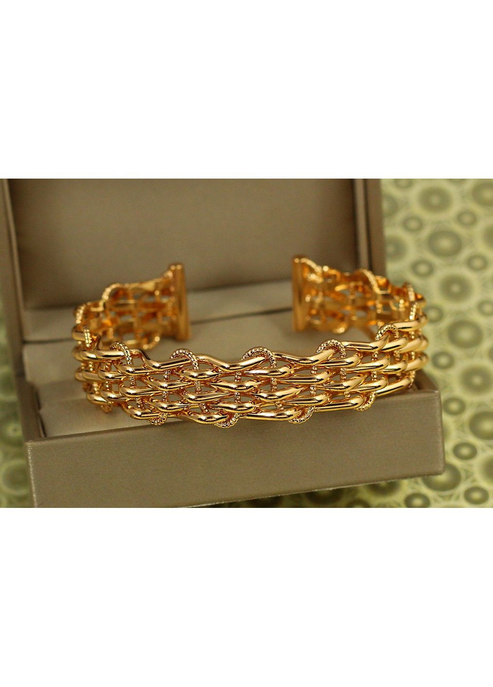 Браслет бенгл Ротанг 60 мм на руку 17см золотистий love-shopping Xuping Jewelry (355799442)