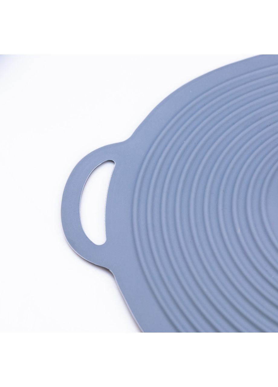 Кришка для посуду і каструль силіконова універсальна діаметром 28 см см Кругла Сіра TS Kitchen (360456929)