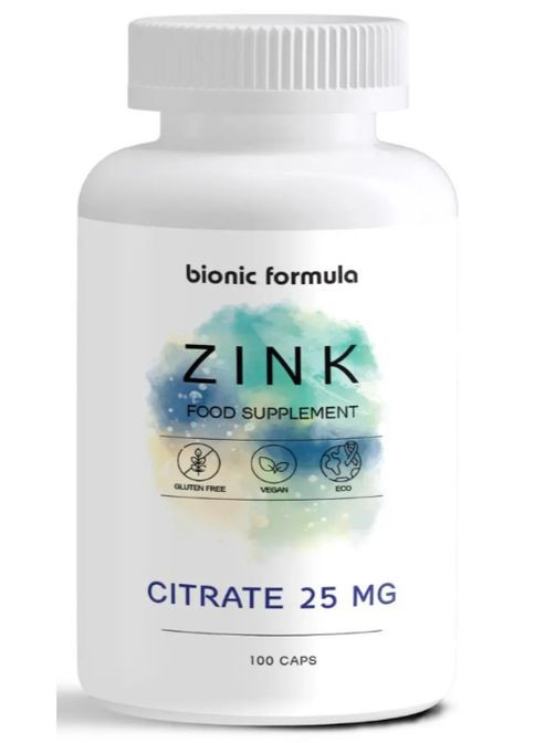 Zink (Citrate) 25 mg 100 Caps Bionic Formula (303499681)