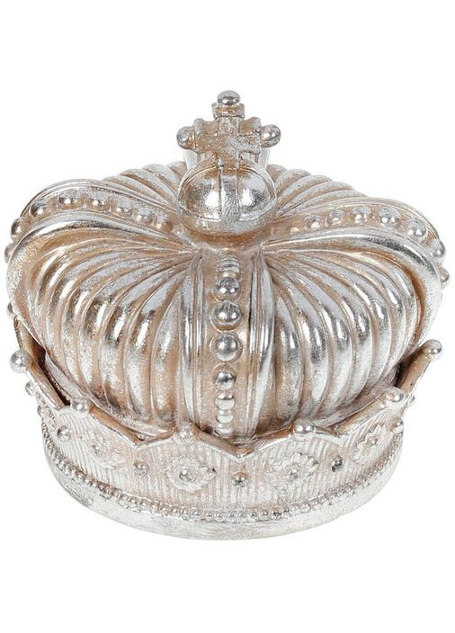 Декоративный ящик Adeola Корона полистоун шампань для хранения украшений и мелочей коробка для сувениров Bona (368990094)