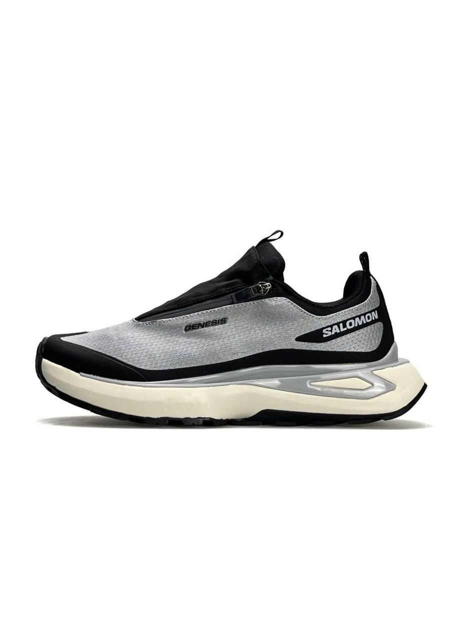 Серые демисезонные кроссовки мужские salomon No Brand Odyssey Elmt Advanced Light Gray Black