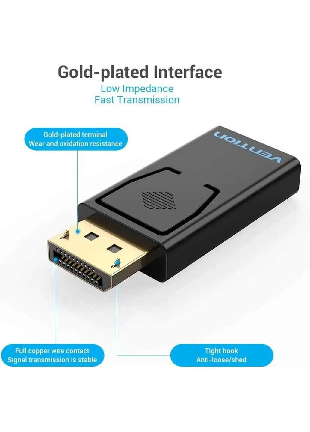 Адаптер DP Male to HDMI Female Adapter Black (HBKB0) Vention (300685062)