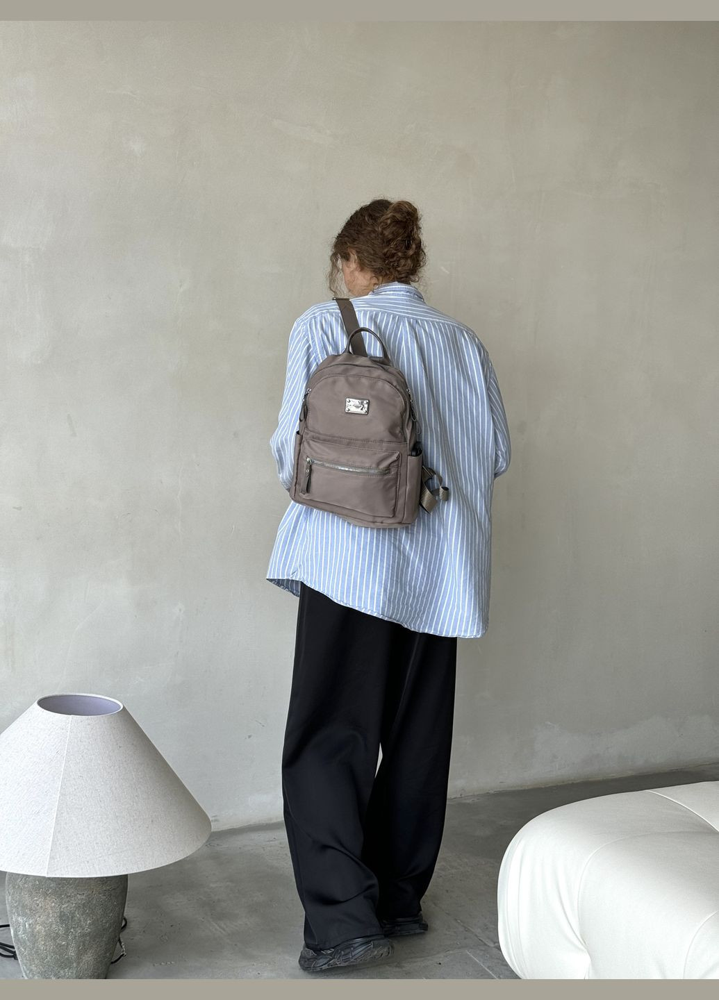 Стильний жіночий рюкзак, Міський жіночий рюкзак, Рюкзак для дівчини 9556 Кавовий 72915 OnePro (300168133)