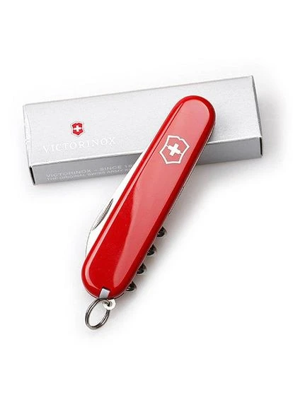 Нож Waiter Red 0.3303 – швейцарский многофункциональный нож официанта со штопором и открывалкой, кр Victorinox (395901955)