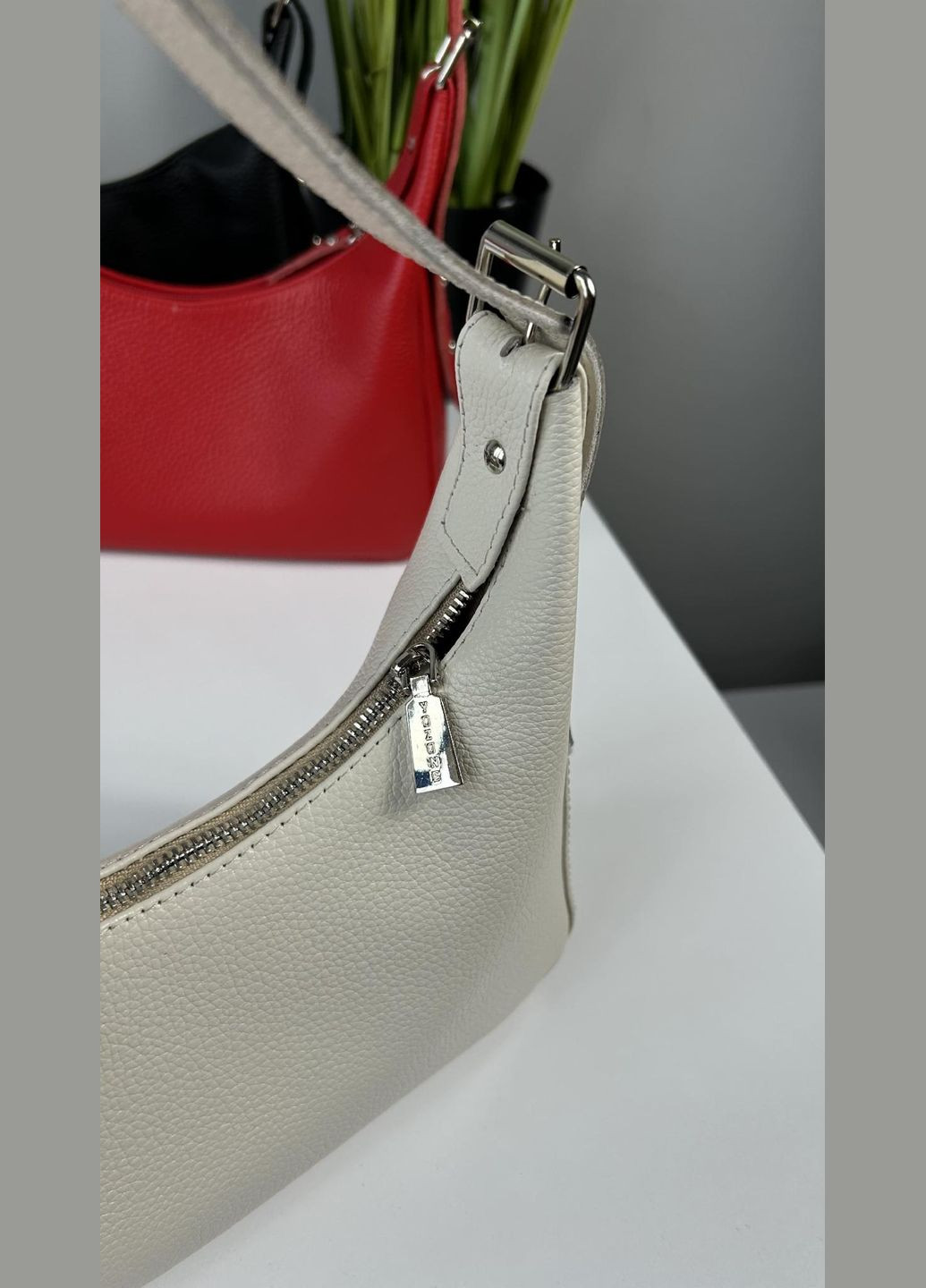 Сумка кожаная женская функциональная бежевая NIUNIU (296662344)