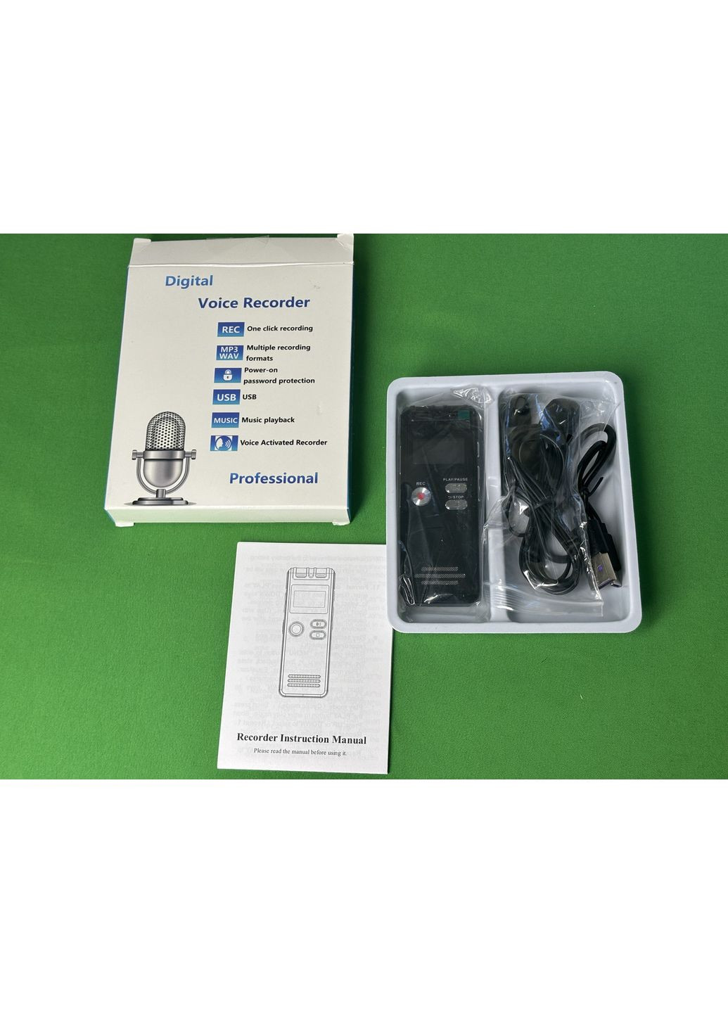 Цифровой диктофон SK6, воспроизведение, активная запись, музыкальный плеер MP3 с микрофоном и динамиком No Brand (351372222)