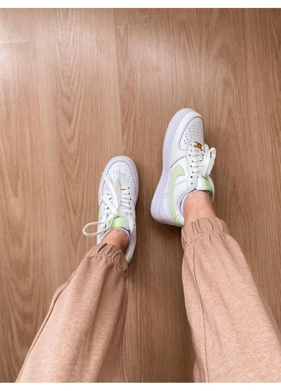 КРОСІВКИ ЖІНОЧІ NIKE AIR FORCE 1 MINI SWOOSH LIME LIGHT НАЙК АІР ФОРС 1 No Brand комбіновані демісезони (391050149)
