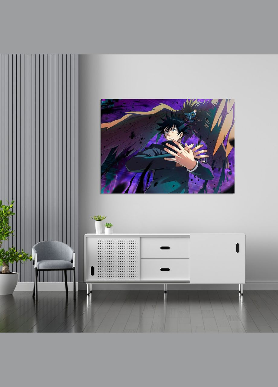 Плакат- с принтом Jujutsu Kaisen Магическая битва Fushiguro Megumi Фушигуро Мегумы шикигами 1 A4 А0 Кавун постер (316208752)