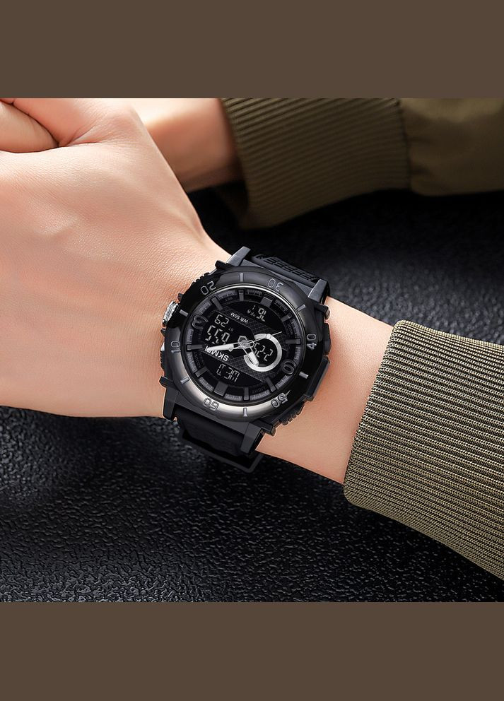 2098BKBK Black кварцевый спортивный, сasual Skmei (324088728)