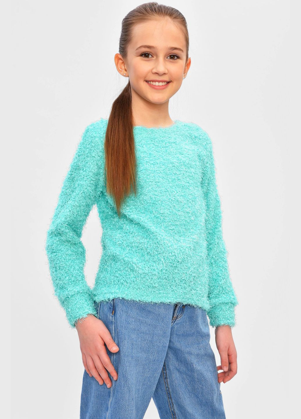 Кофта детская травка для девочки светло-зеленого цвета Let's Shop (330223353)