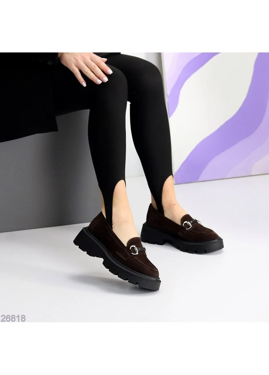 No Brand Замшеві лофери коричневий з штучна шкіра, — демісезон (386307074)