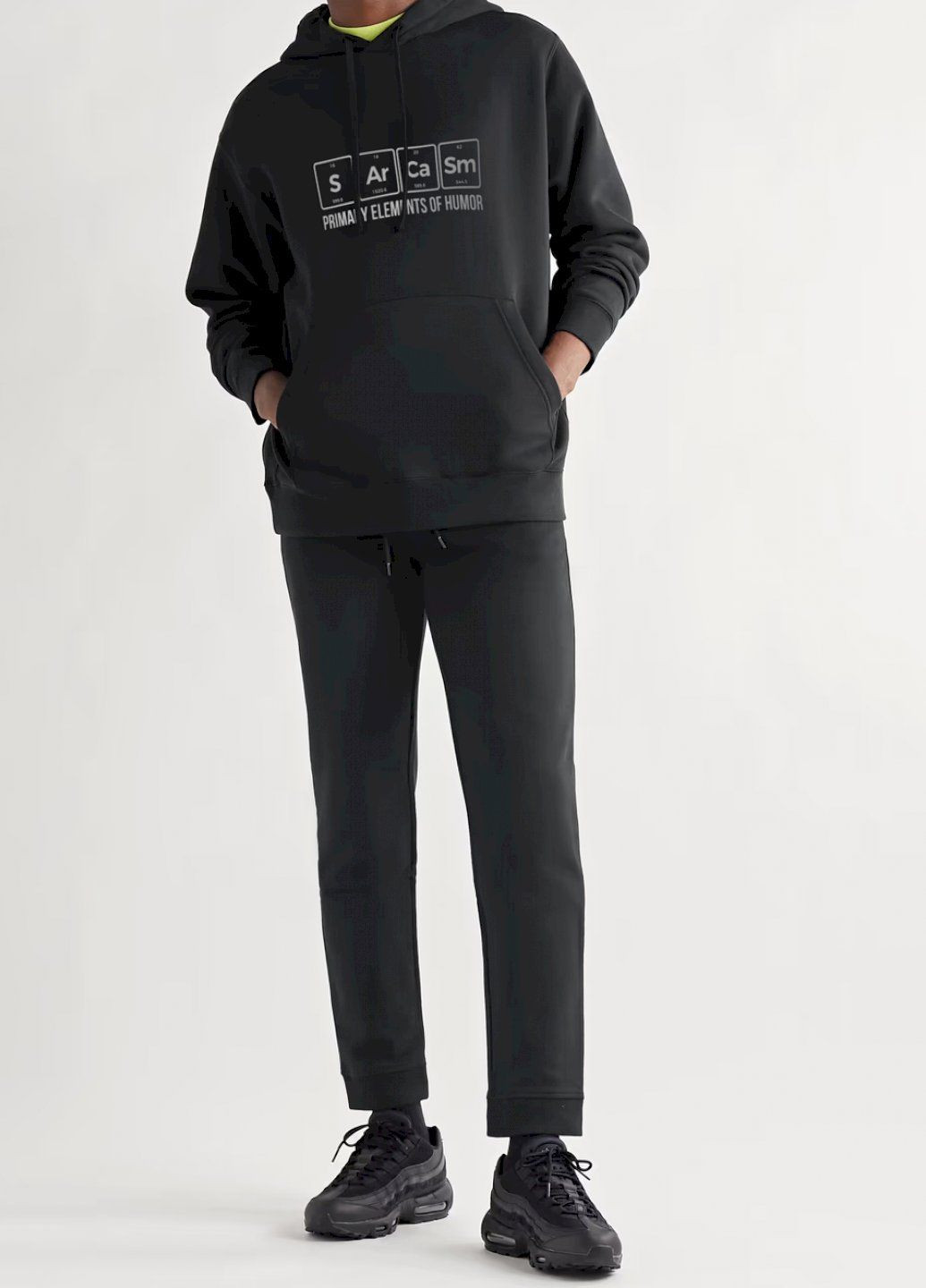 Черный худи мужская черная с флисом YAPPI рисунок (305003854)