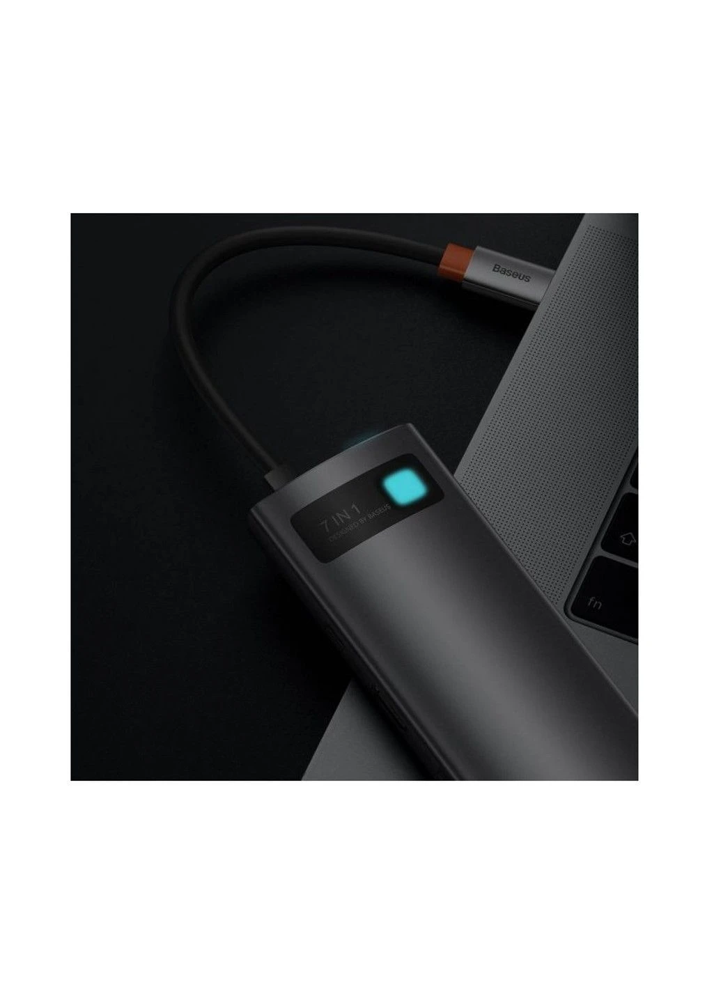 USB-хаб Metal Gleam Series 7-in-1 Type-C HUB Docking Station Gray (Type-C to HDMI*1+USB3.0*2+USB-C*1+PD*1+SD/TF*1) Baseus (380482905)