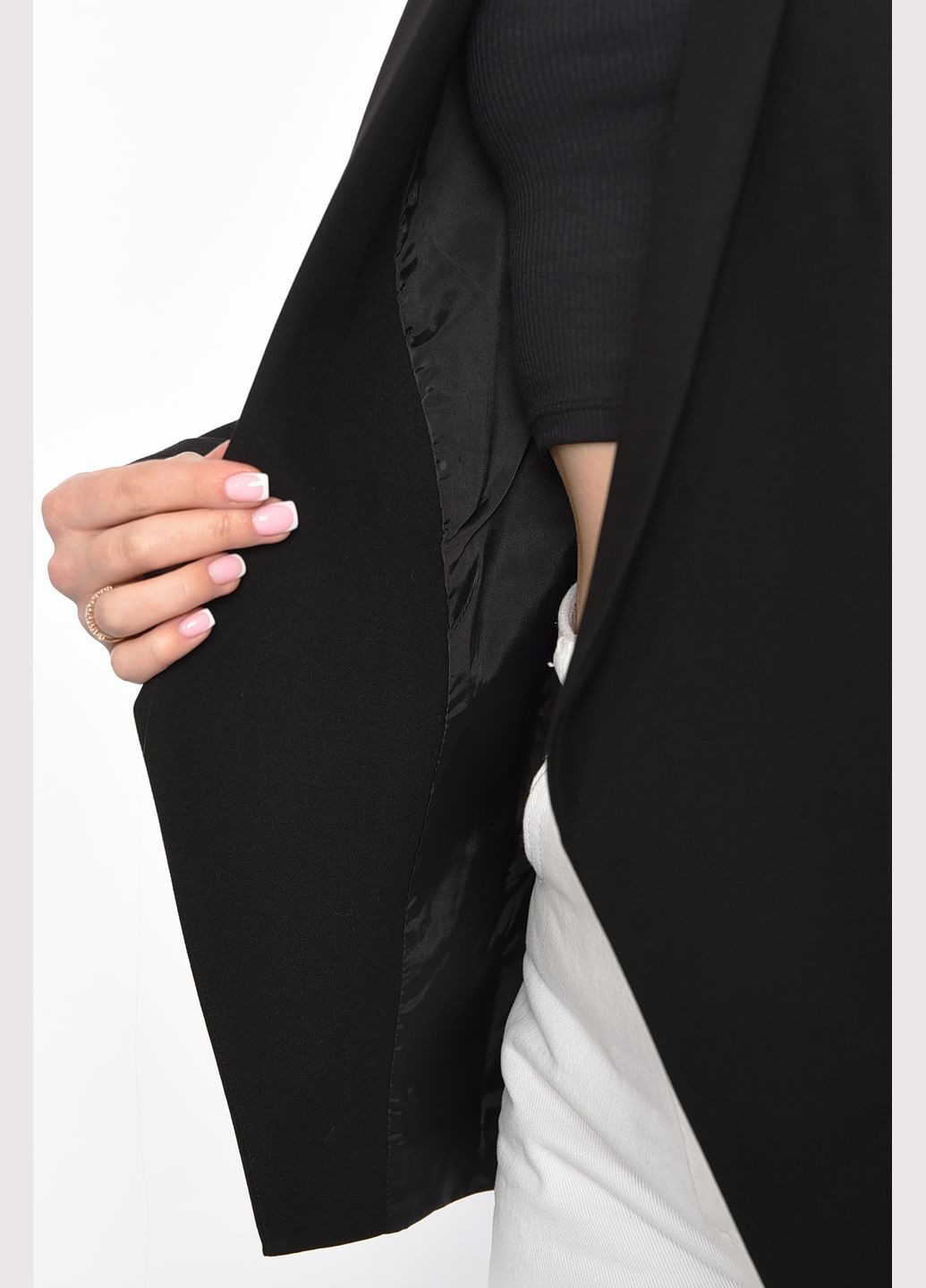Піджак жіночий чорного кольору Let's Shop (292802612)