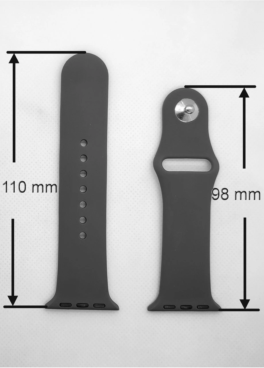 Ремешок силиконовый для Apple Watch 38, 40, 41 mm S-M No Brand (381511117)