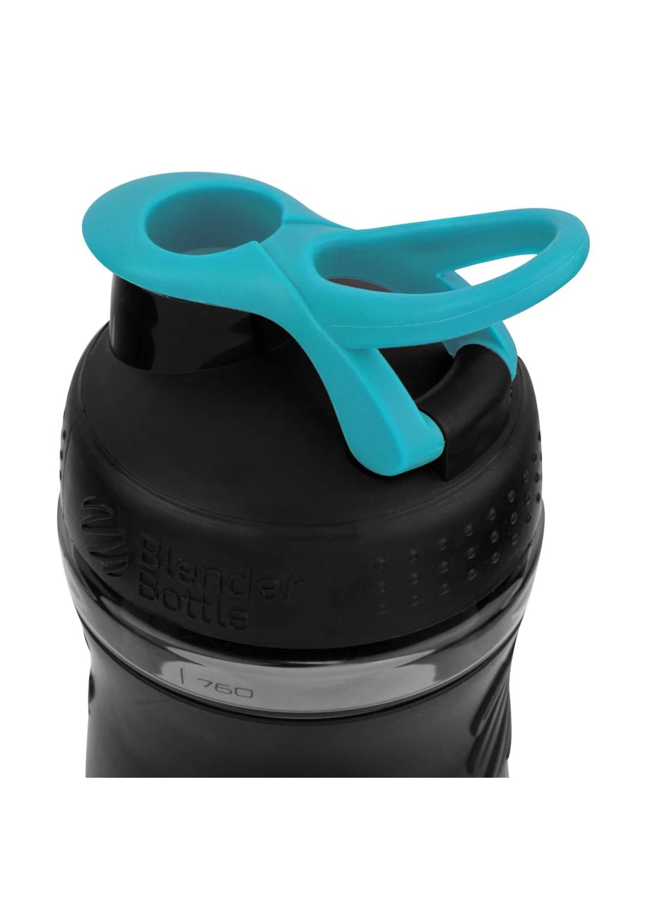 Спортивный шейкер (бутылка) BlenderBottle SportMixer Flip 28oz/820ml Black/Teal (A-011872) Blender Bottle (308460330)