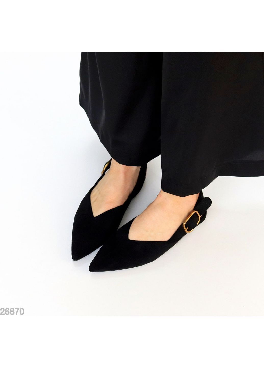 Черные замшевые слинги No Brand