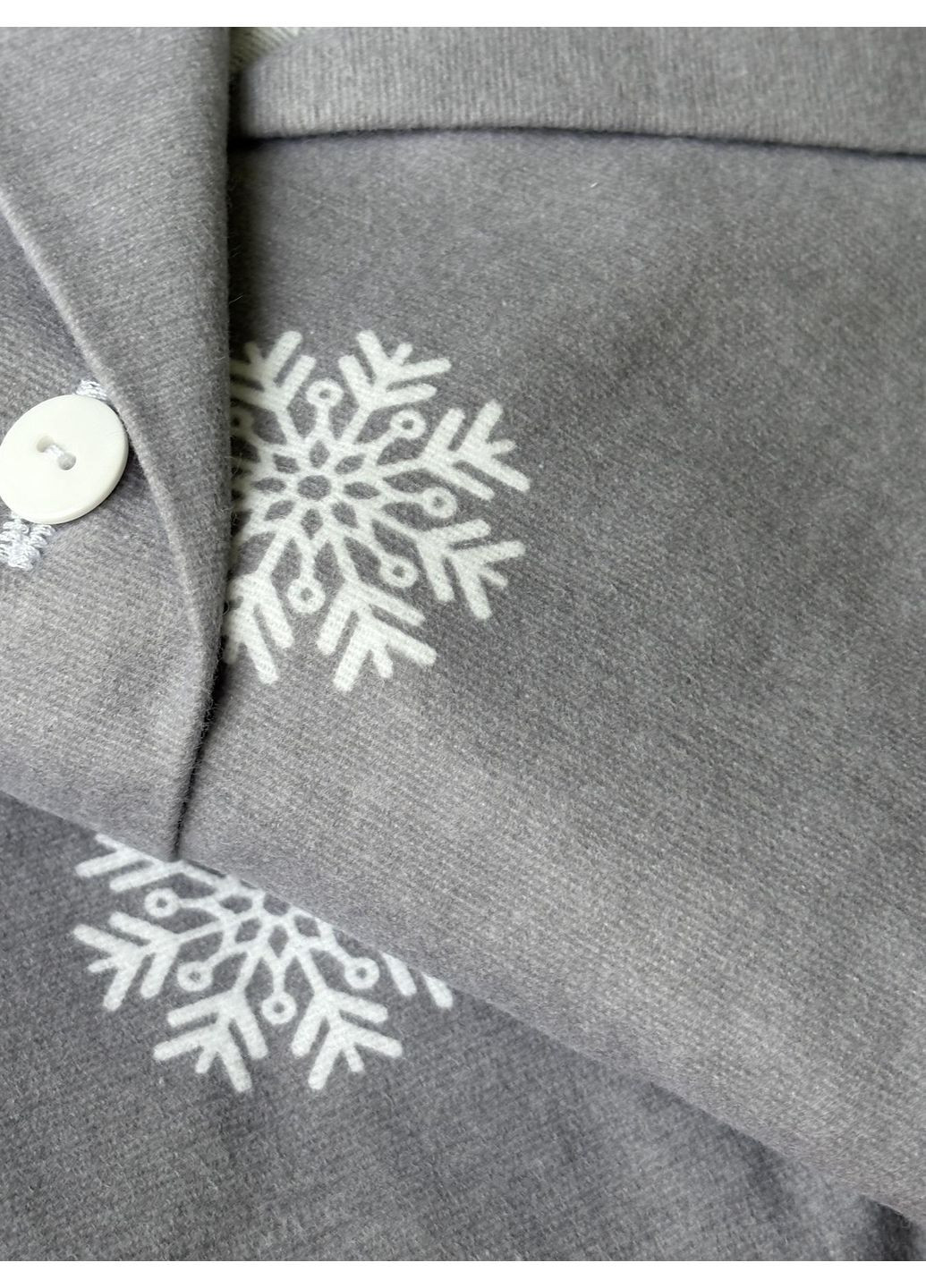 Серая всесезон пижама "зимняя сказка" рубашка + брюки Vakko